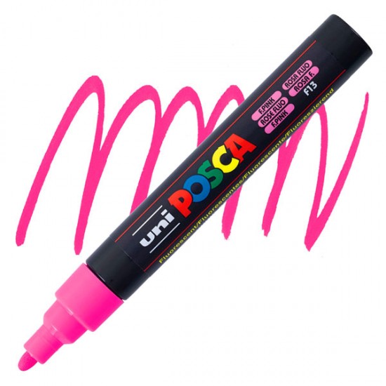 ΜΑΡΚΑΔΟΡΟΣ POSCA PC-5M ΦΩΣΦΟΡΙΖΕ ΡΟΖ